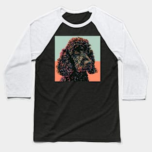 Irish Water Spaniel in 80's Baseball T-Shirt